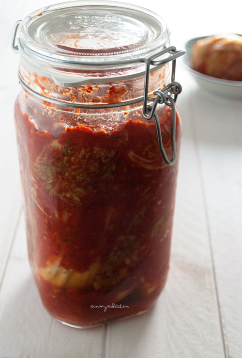 Home made kimchi -  easy to make and so delicious! | in my Red Kitchen #kimchi #homemade #korean