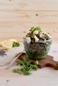 Black lentil salad with goat cheese | in my Red Kitchen