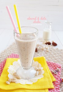 Almond date shake, my favorite dairy free milkshake! | in my Red Kitchen