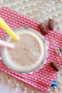 Almond date shake, my favorite dairy free milkshake! | in my Red Kitchen