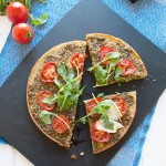Socca with za'atar parsley pesto | in my Red Kitchen #glutenfree #pizza #chickpeas #chickpeaflour